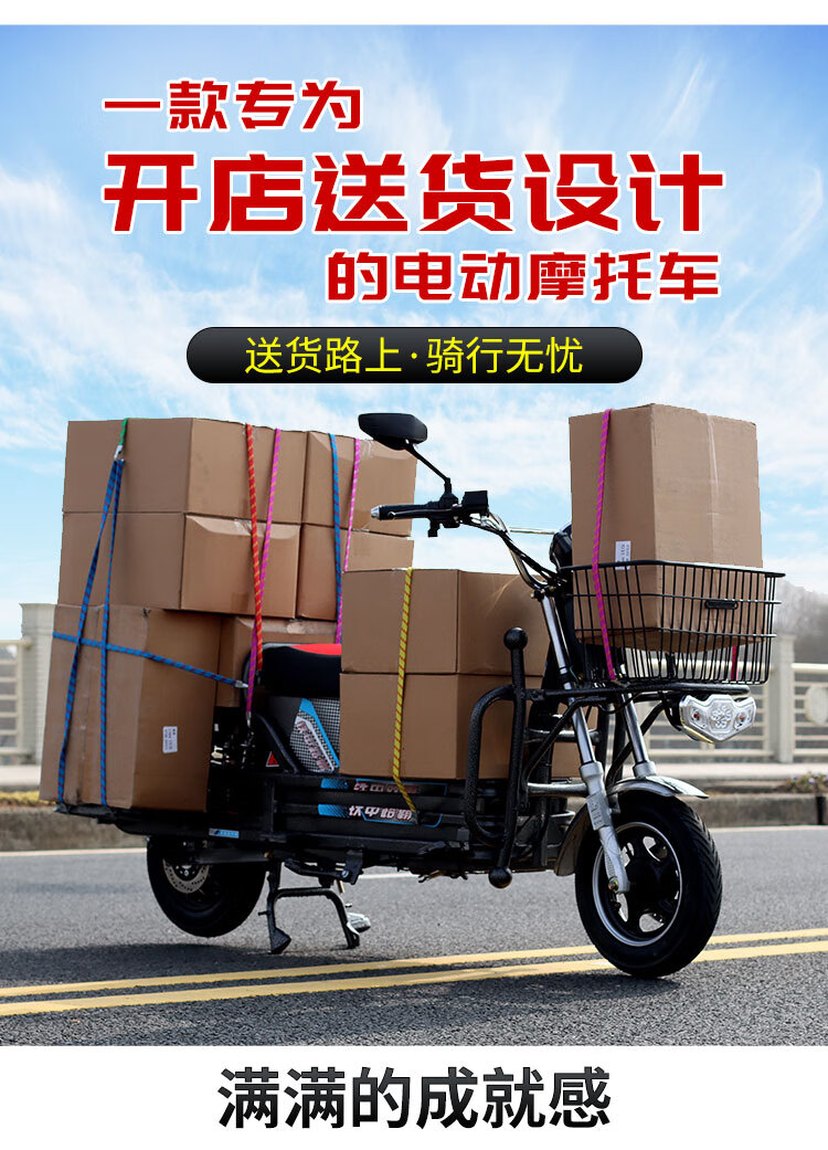 雅迪同款载重王电动车拉货载货送货电瓶车电动摩托车外卖路霸铁皮车必