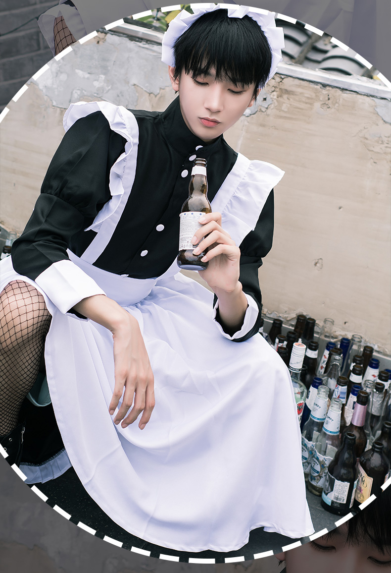 npc万圣节男女仆装女装大佬cosplay服装五条悟可爱洛丽塔伪娘咖啡厅