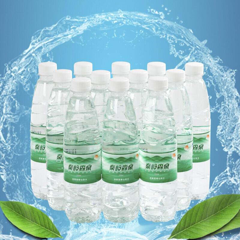 秦岭山泉秦岭森泉深层山泉泉水550ml24瓶深山山泉水纯净水饮品整箱