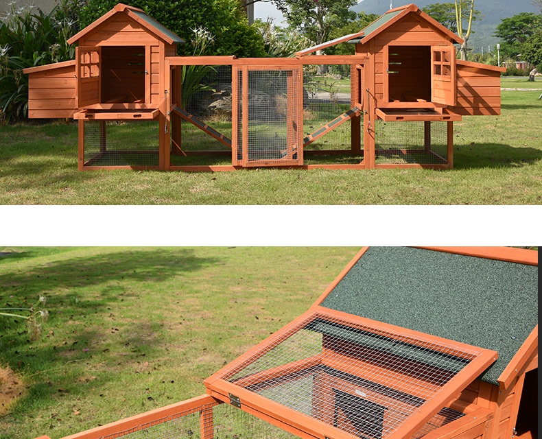 全诺酷鸡笼子鸡窝房鸡舍鸽子兔笼家用大号户外木制养殖猫窝兔笼托盘