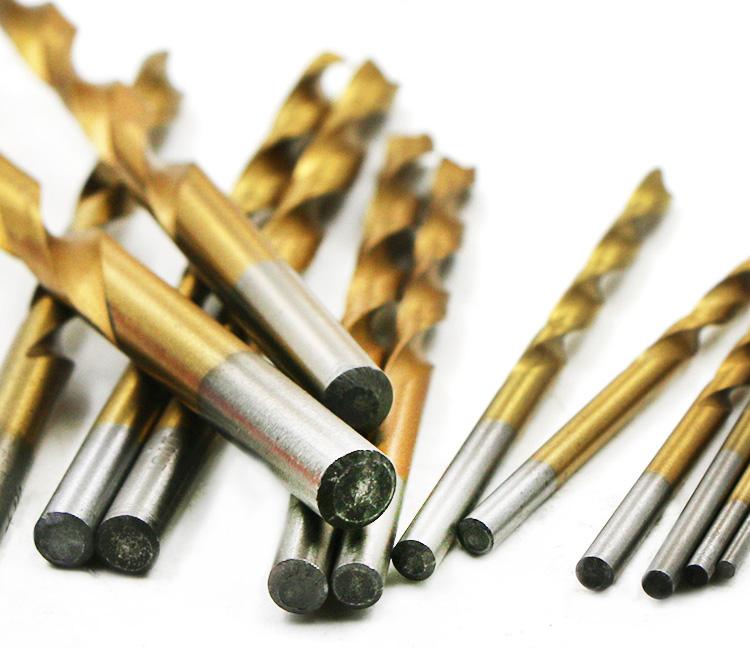不锈钢钻头高速钢直柄麻花钻13支套装1565mm组合镀钛钻头钻咀木材塑料