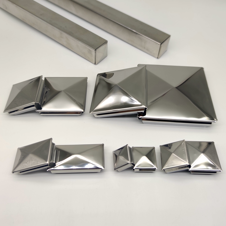 不锈钢方形快速封口盖方管内塞免焊接管孔盖装饰盖帽孔塞堵头3030mm