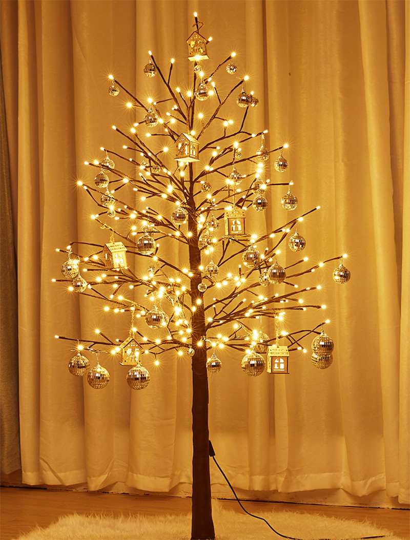 圣诞光纤树发光灯树网红家用客厅led灯树加密新年商场场景装饰光纤树