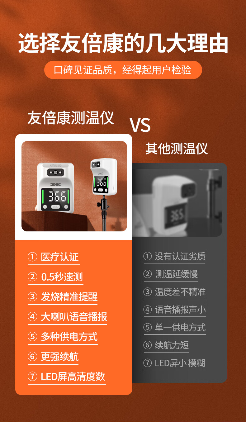 仪非接触式门口温度计人体商场门店酒店测温枪可选支架imd模内注塑