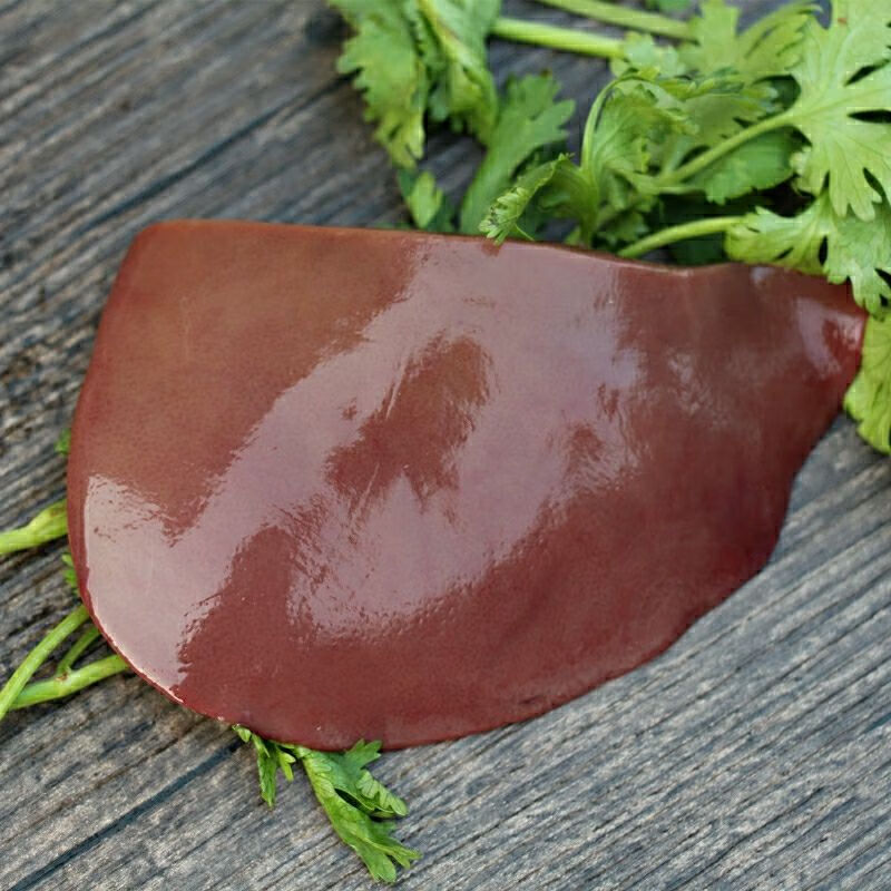 甘肃散养现杀生羊肝新鲜羊肝羊下货 新鲜生羊肝6斤 韵达中通