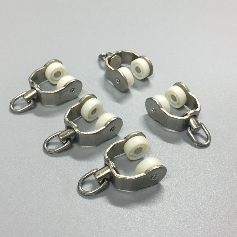 窗帘轨道滑轮金属工字轮套轮老式弯轨滚轮走珠轮窗配辅料轮子 10个