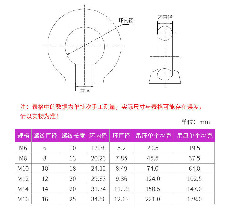 304不锈钢吊环膨胀挂钩螺丝弯钩膨胀螺丝代钩膨胀螺丝拉爆螺丝 m6*90