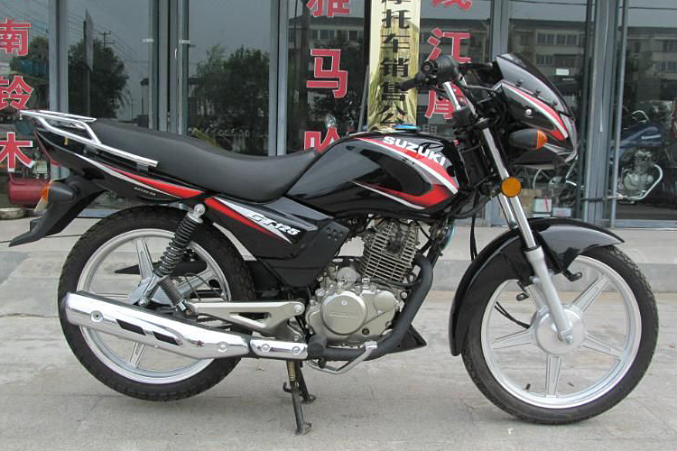 於適用輕騎摩托車配件駿馳gt125 qs125-5a-5b-5c消聲器消音器排氣管