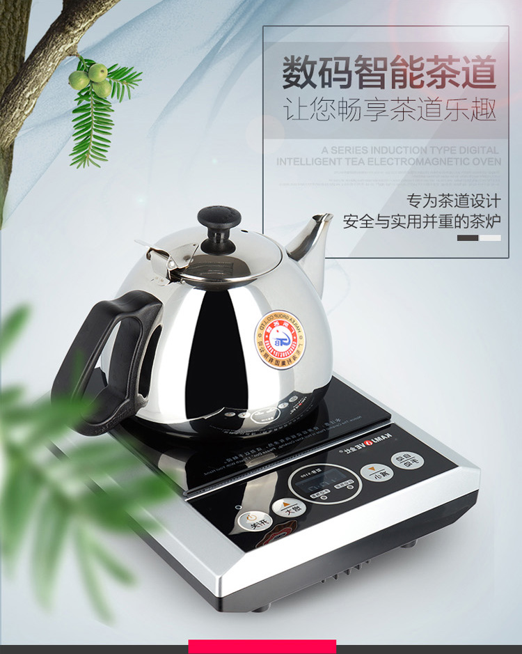 茶具家用小號泡茶燒水壺平底電茶爐單爐金灶s100電磁爐08升壺茶巾夾子