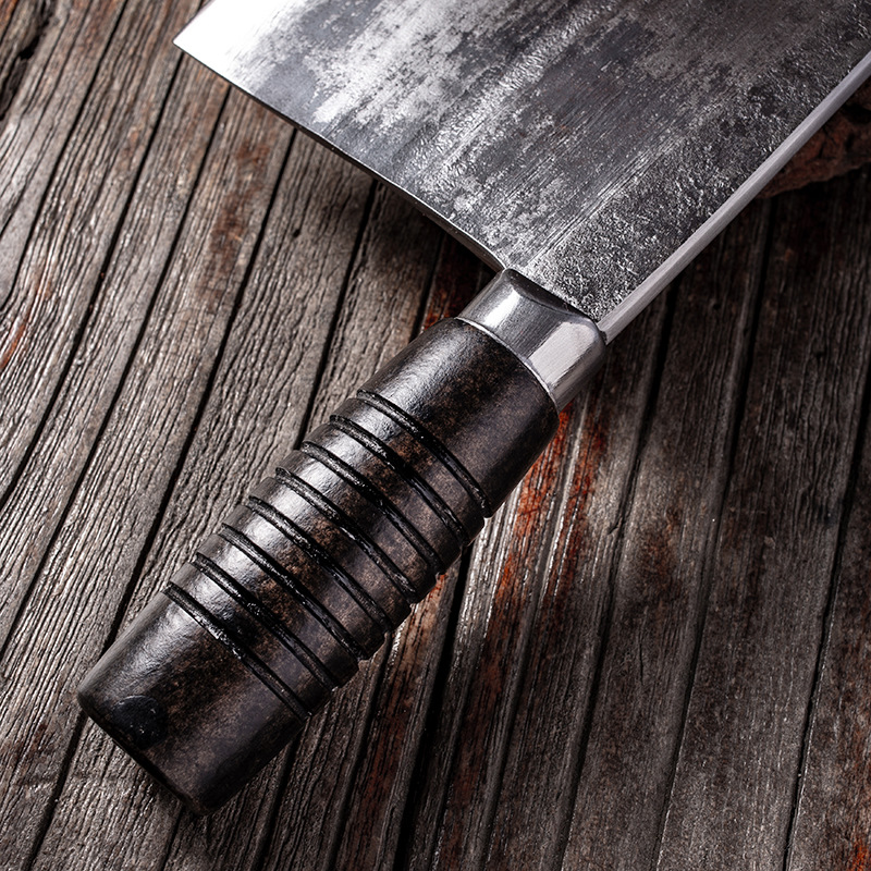 手工锻打菜刀九江弯刀厨师用厨房斩鸡鸭烧腊刀熟食刀商家用斩切刀龙泉