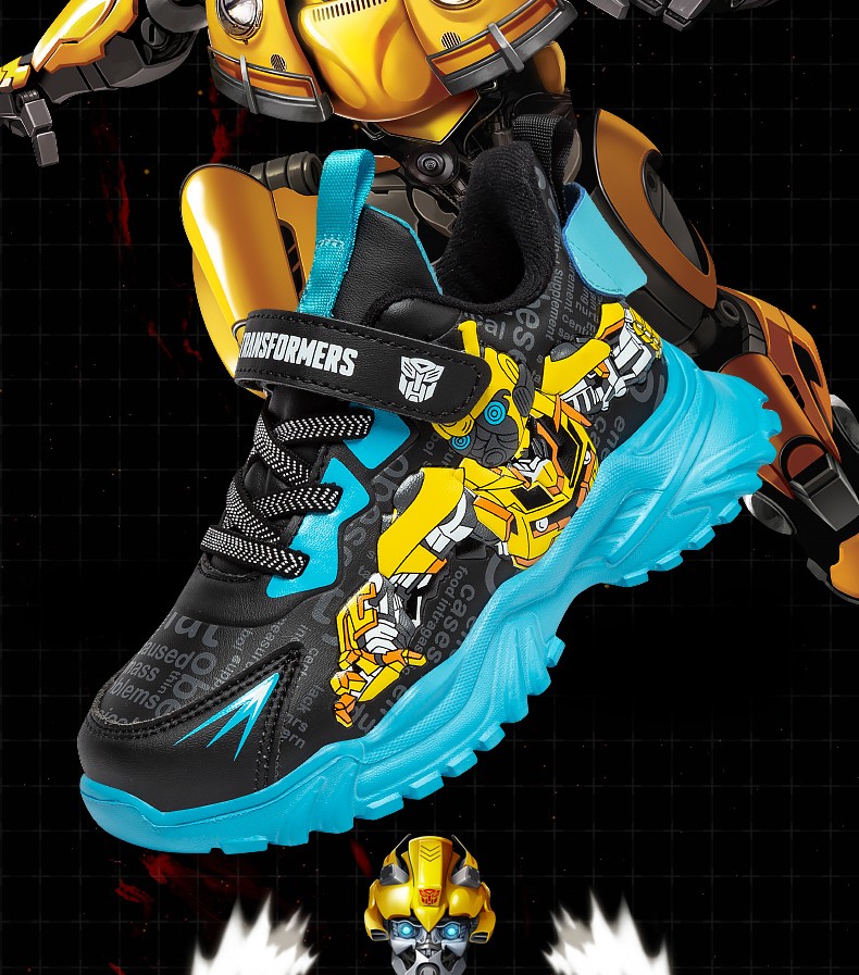 大黄蜂童鞋变形金刚男童二棉鞋2021年冬季新款中大童小学生防滑加绒