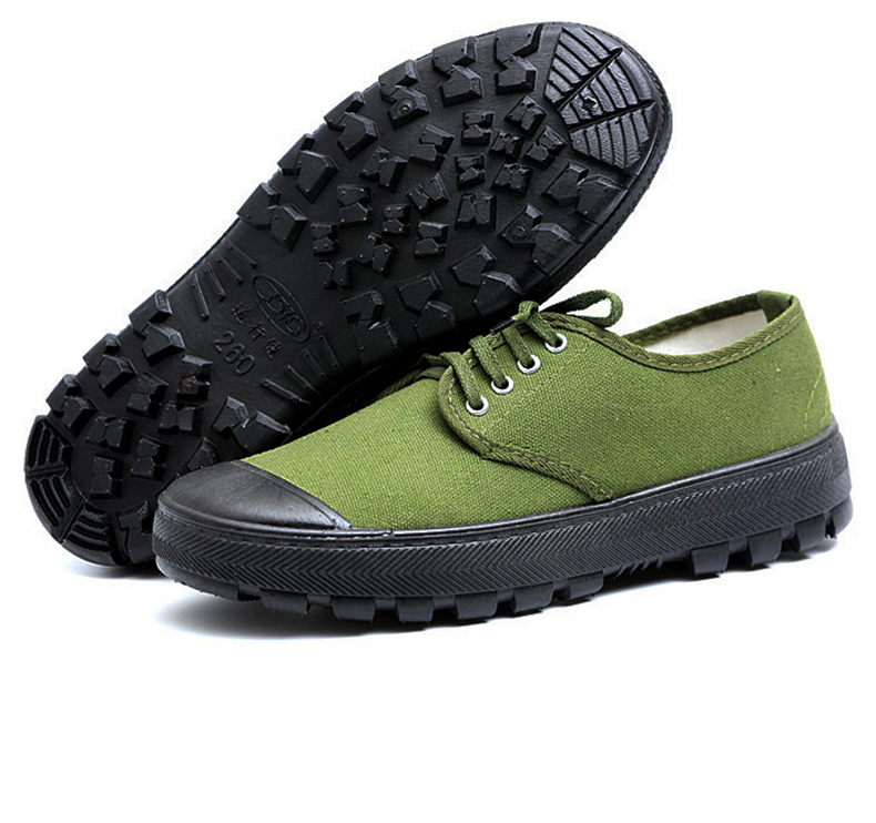 3545男女透气吸汗棉布面春秋户外劳动工地农田鞋军绿35码原版解放鞋