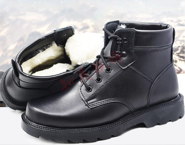 品牌冬季真的皮羊毛男棉鞋高帮户外棉皮靴加厚保暖雪地防滑劳保棉鞋四