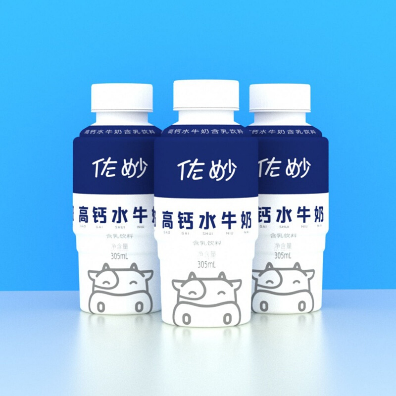 广西中林佐妙水牛奶含乳饮料学生营养早餐奶305ml/瓶  305ml*6瓶简装