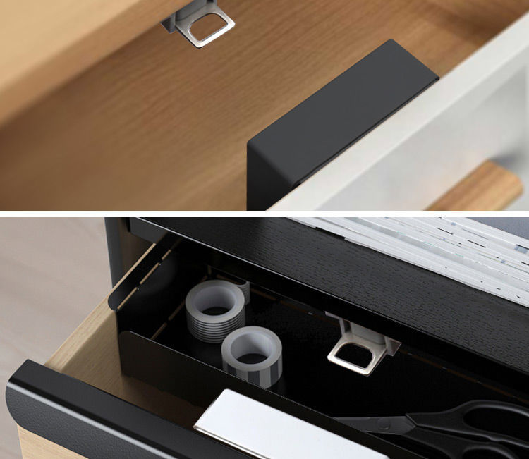 抽屉锁免开孔柜门衣柜子智能密码电子感应免打孔自装隐形暗锁无痕黑色