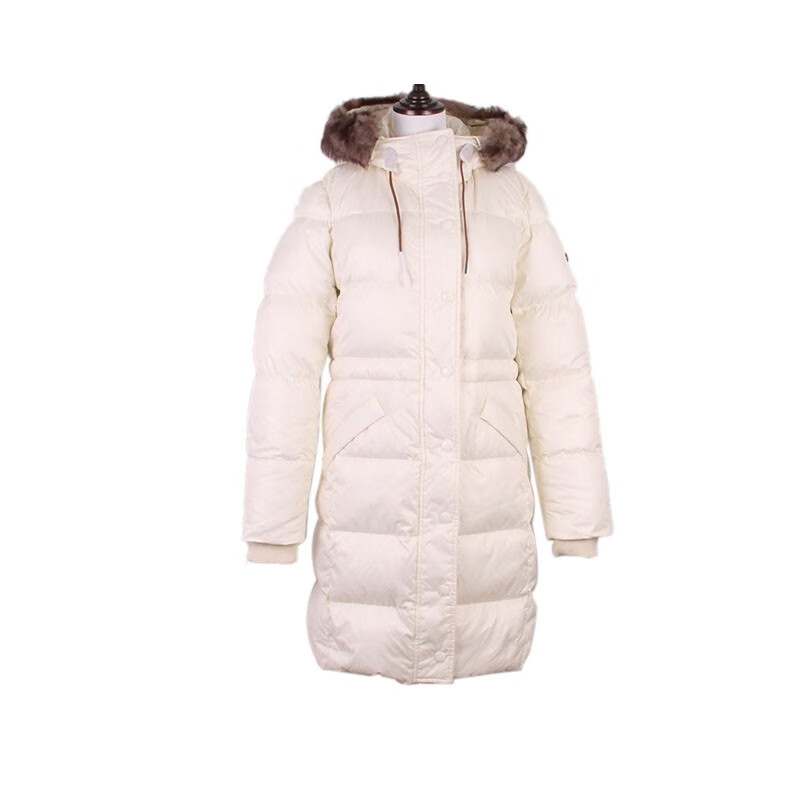 情人节礼物coach蔻驰羽绒服女士时尚新款长款羽绒服白色保暖修身女装