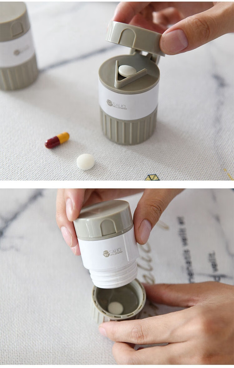 升级款日本药片分割器一分三日本磨药器药片研磨器碾研磨粉碎剪压切药