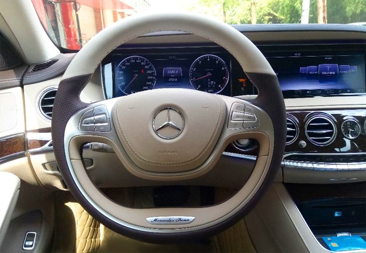 适用于2021款奔驰s400l方向盘套迈巴赫s级s320/s350l//s600l专用手缝
