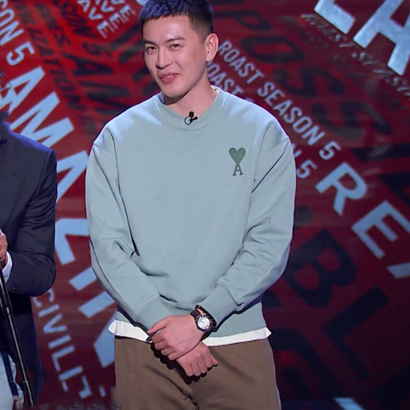 恒源祥【捡漏特价】杨鸣吐槽大会同款卫衣纯棉桃心a字2021春款网红