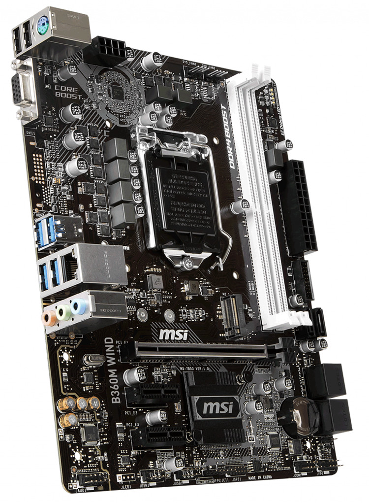 新微星b360mbazookaplusb360主板1151ddr4替h310b365z褐色