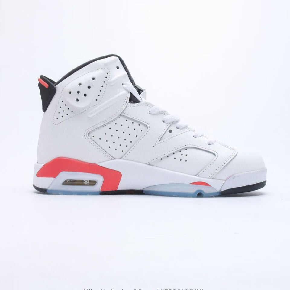 air 6 aj6 樱木花道 高帮篮球鞋 休闲运动鞋 白红 36