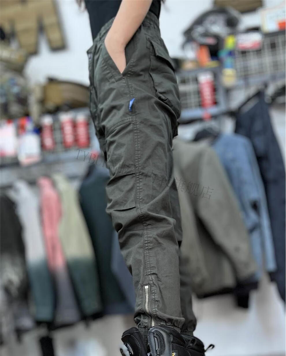 【抖音同款】木子户外春夏季薄款工装裤束脚裤显腿长休闲裤阿美咔叽