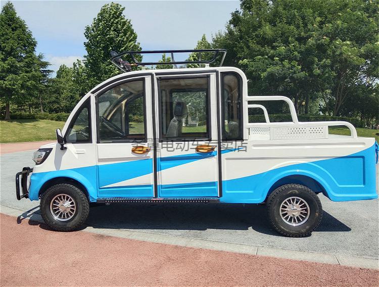 新款电动三轮四轮皮卡车成人家用带棚爬坡油电两用双排货车载重王套餐