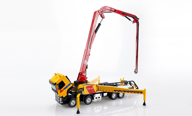 车模型水泥运输浇灌吊车挖机工程车队声音光玩具车儿童节生日礼物礼品