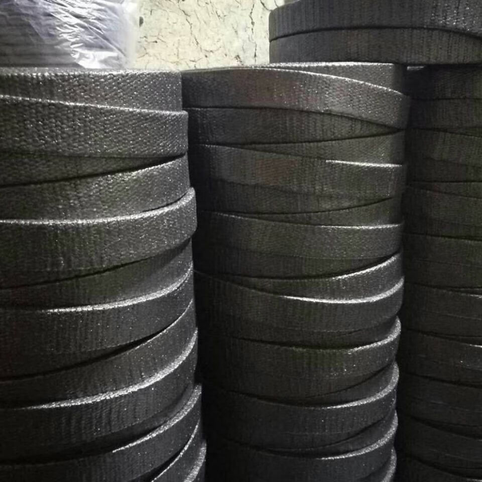 石棉带炉门密封条石棉烟箱带烟道石墨石棉耐高温密封带有尘石棉带4051