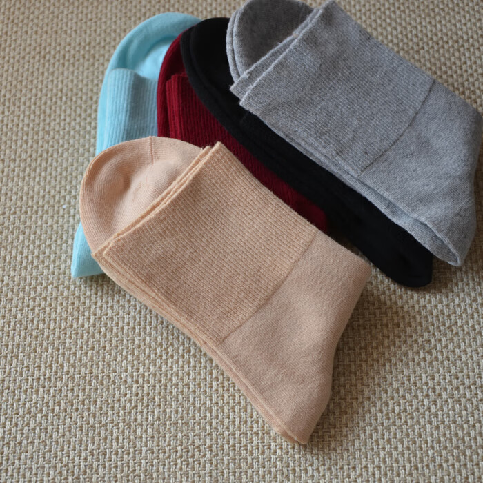 恒源祥老年人袜子松口袜女士袜子纯棉宽松宽口袜中老年人袜春秋冬款5