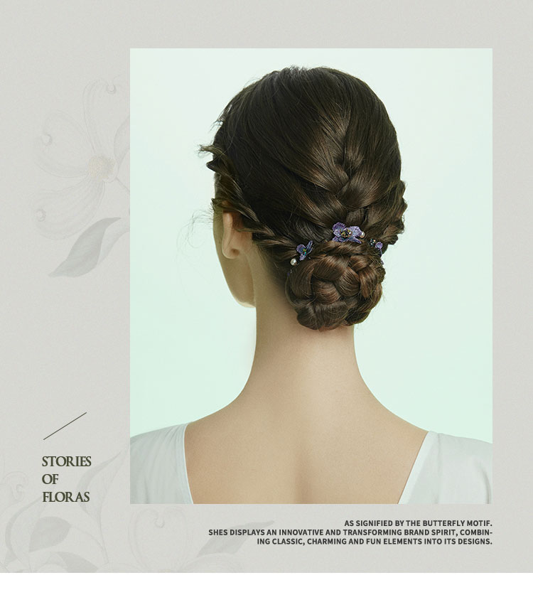 She's Forget-Me Gradient Embroidered Flower Hair Tie, Fashionable Hairband, Birthday Gift for Girlfriend 6