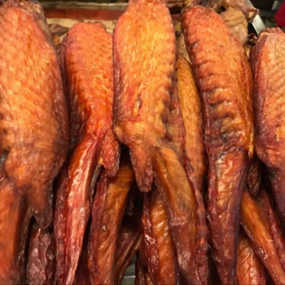 湖南特产火鸡翅膀250g500g烟熏腊鸡翅散装称重干货腊火鸡翅膀500克