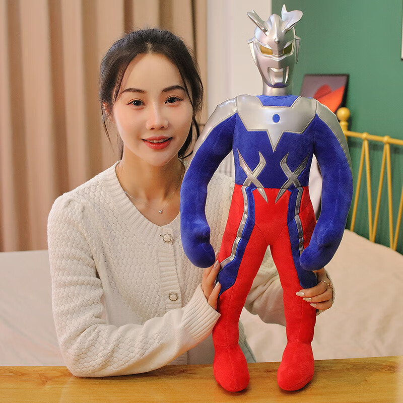 盖亚超人公仔超大号布娃娃玩偶 红色盖亚70厘米 奥特曼70厘米【图片
