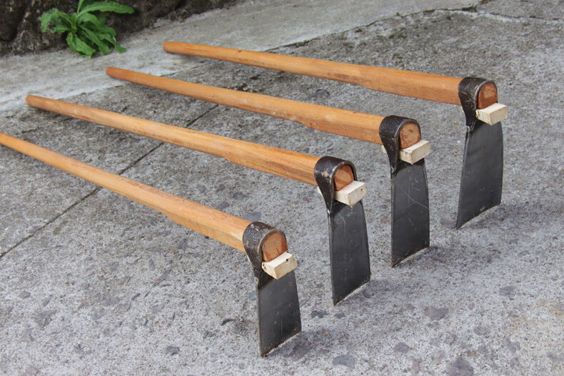 挖土家用种菜耙子开荒松土草两用户外工具 4号-宽板锄(只有头)【图片