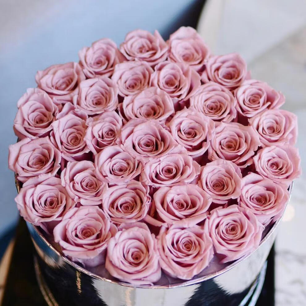 【七夕限定】野兽派520亚克力永生花抱桶玫瑰花礼盒摆件生日表白送