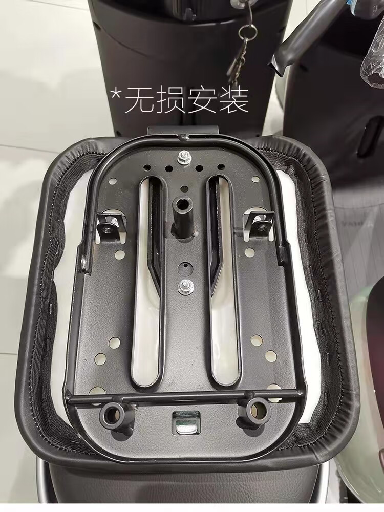 雅迪电动车de1de3dm6dt6dm8改装加宽加厚海绵后座垫软后坐垫配件棕色