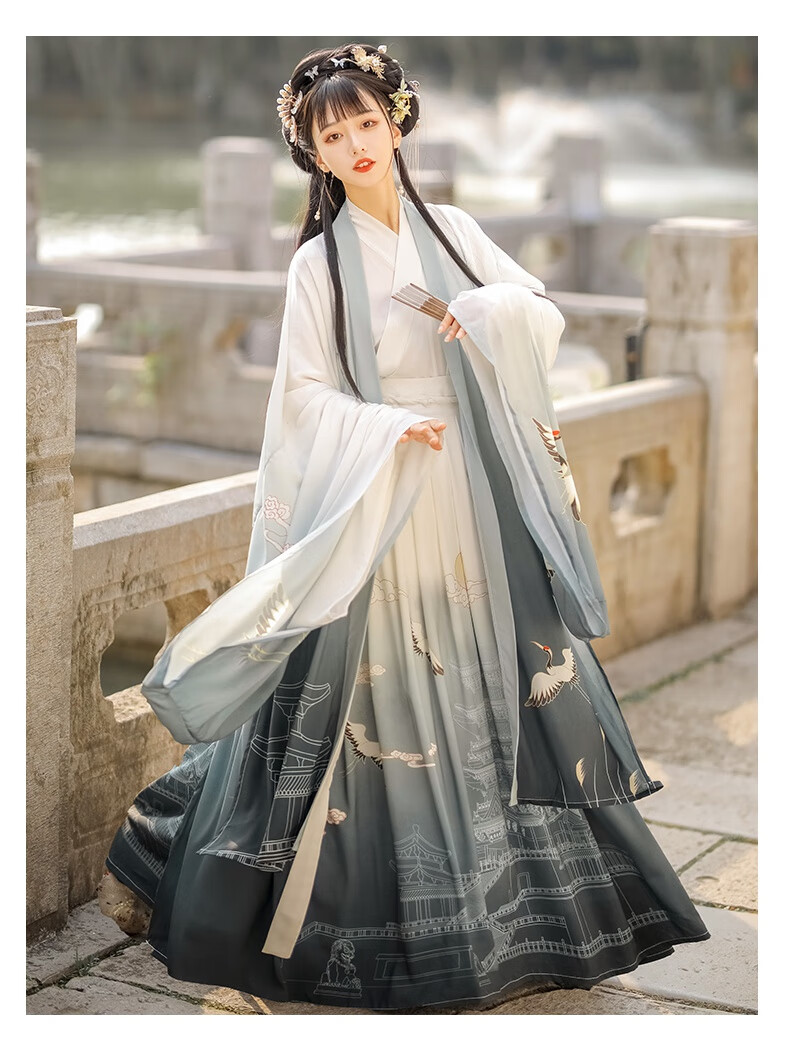 汉服成人女冬季滕王阁女款中国风晋制齐腰襦裙魏晋风古装全套秋