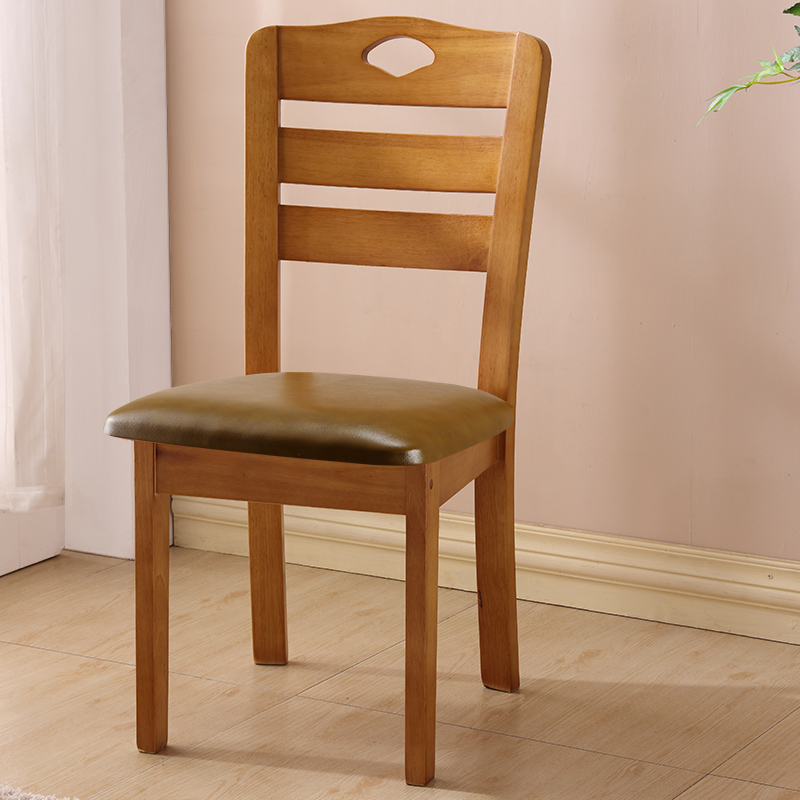 木椅子靠背椅餐椅家用凳子靠背休闲简约原木质餐厅餐906胡桃色