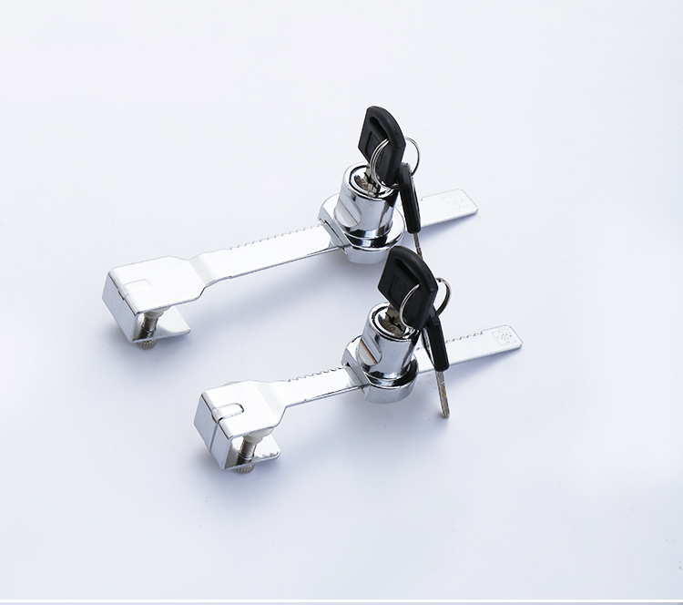 雪糕冰箱锁卧式防盗雪糕柜锁冷柜锁推拉商用免打孔冰柜锁冰淇淋小号