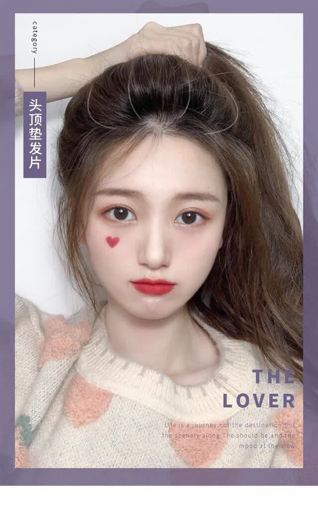 唐妮假发片垫发根仿真发隐形无痕蓬松短发一片式迷你垫发片头顶补发女