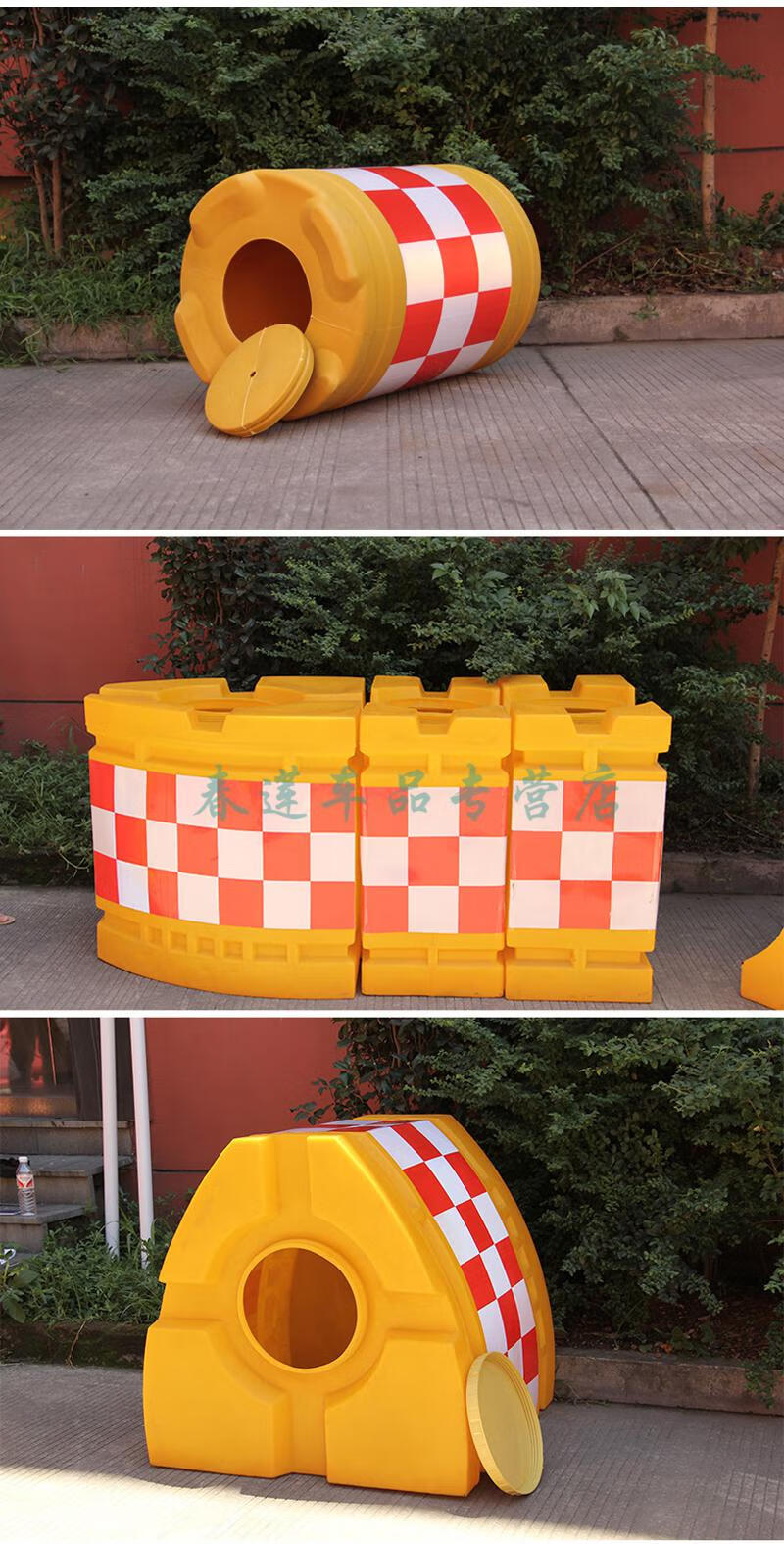 适用于防撞桶新料滚塑分流桶塑料注水道路船型防撞桶收费站高速防撞
