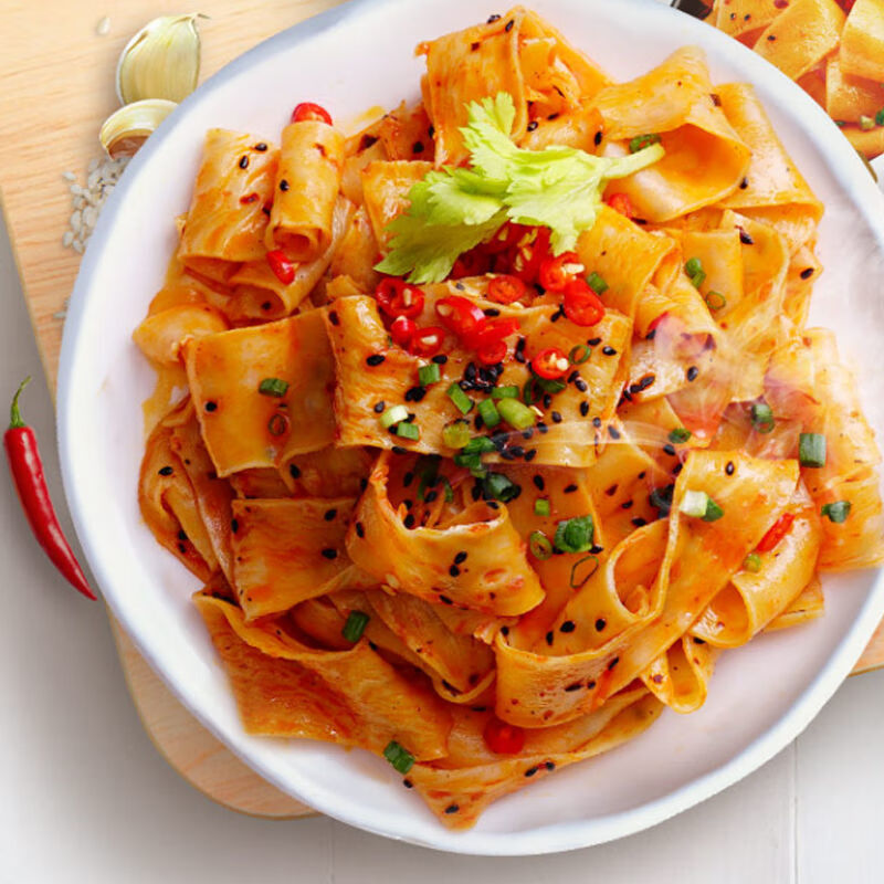 红油面皮凉皮麻酱凉面干拌面袋装擀面皮方便面泡面速食 酸辣口味(较辣