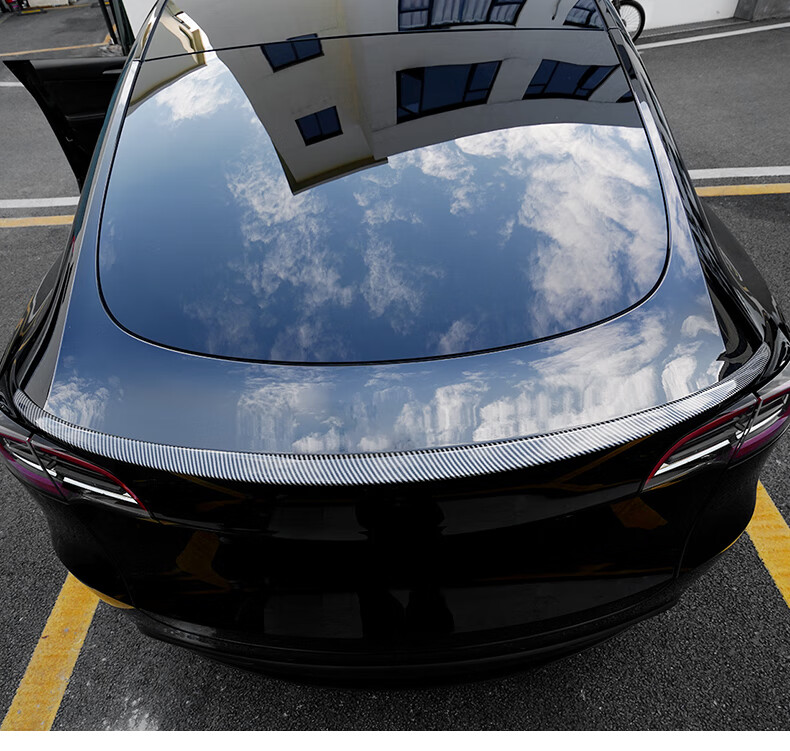 适用于2022款tesla特斯拉model3y尾翼运动真碳纤维装饰丫改装大尾翼