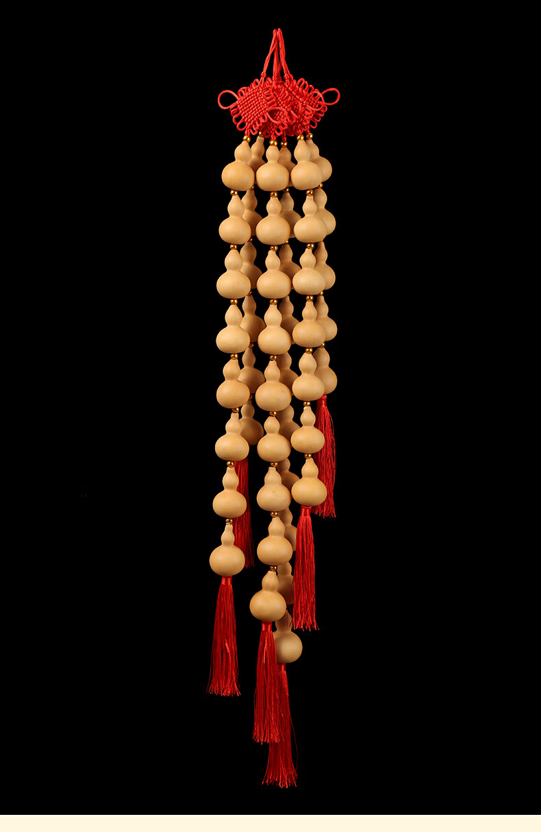 葫芦挂件门帘珠帘小葫芦串挂饰装饰帘手捻葫芦红绳中国结家居饰品装潢