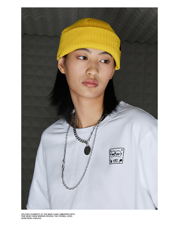 omto项链女新款双层项链女小众设计感项链女锁骨链女简约气质银色