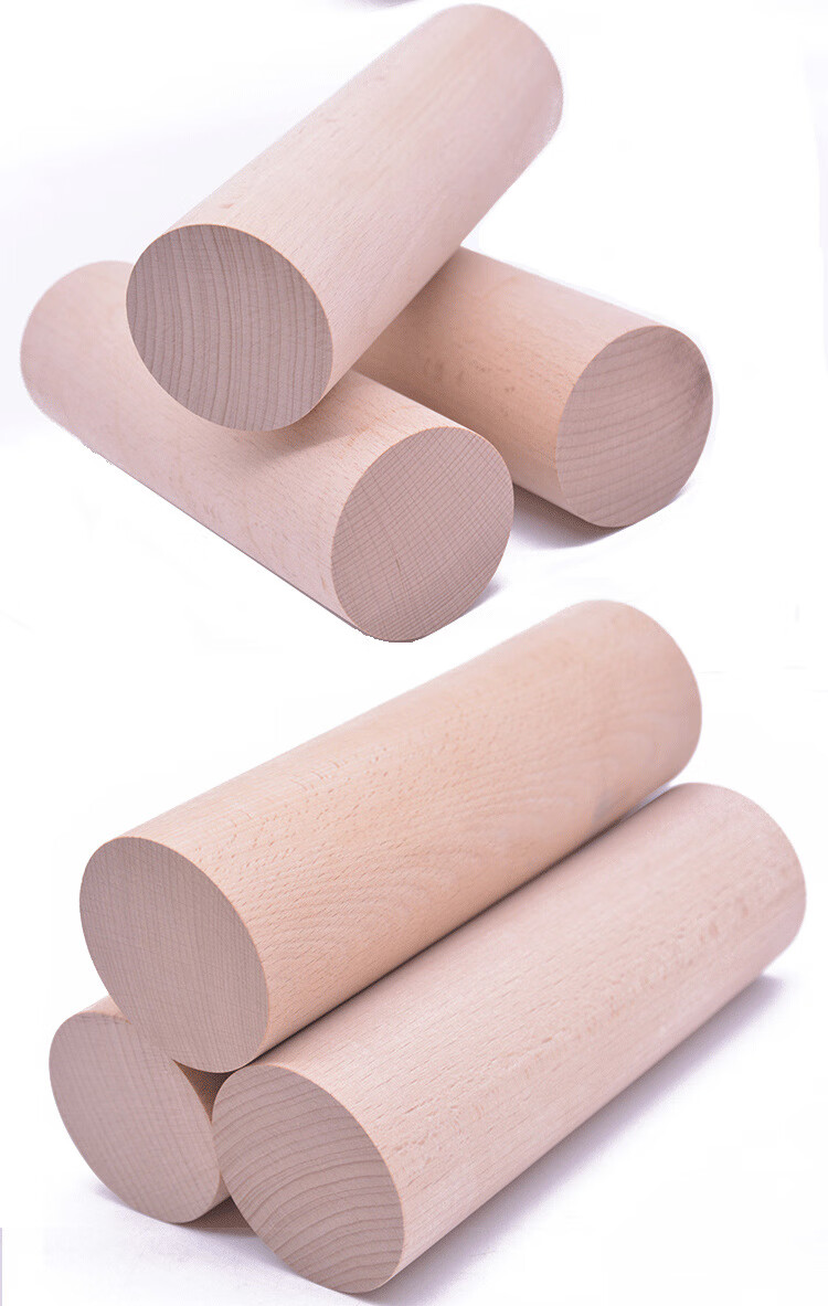 榉木圆木棒大号圆木柱子实木装饰粗圆木棍木棒圆木块崇朝圆柱60mm直径