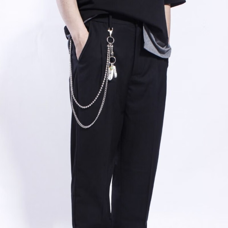 芭雅莲裤子链子配饰百搭裤链潮人网红裤子挂链双层金属铁链嘻哈潮流