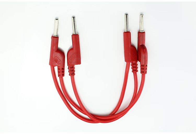 4mm香蕉插头插拔件四联短接线20a大电流短接导线绿色