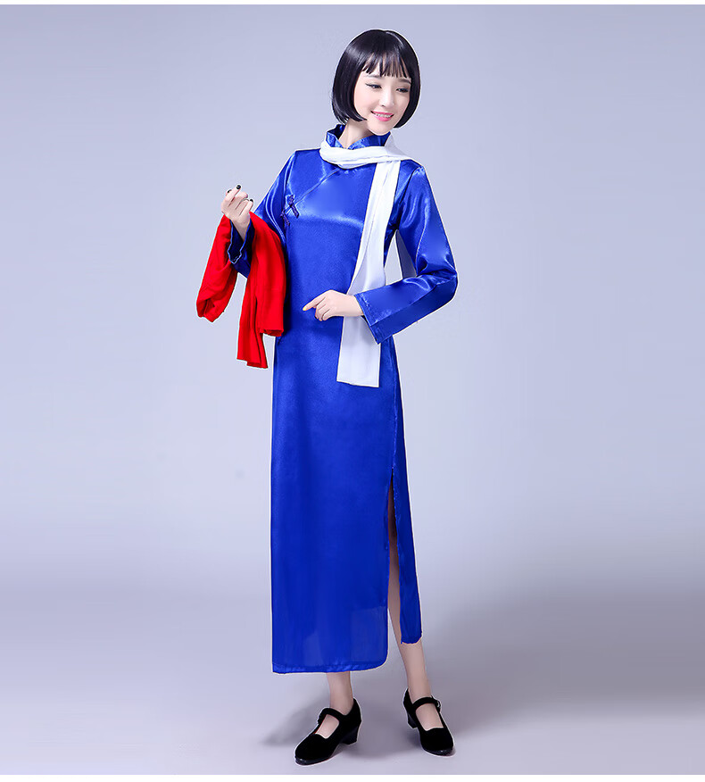 民国江姐演出服服装女表演绣红旗话剧红梅赞舞台表演服装成人2021 老