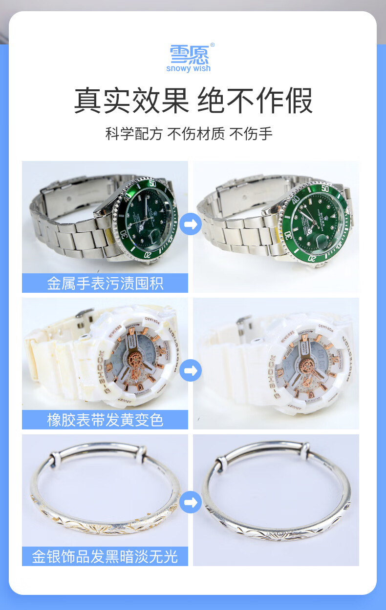 表带清洗剂手表带清洁剂硅胶树脂不锈钢皮带清洗液去污保养工具非神器